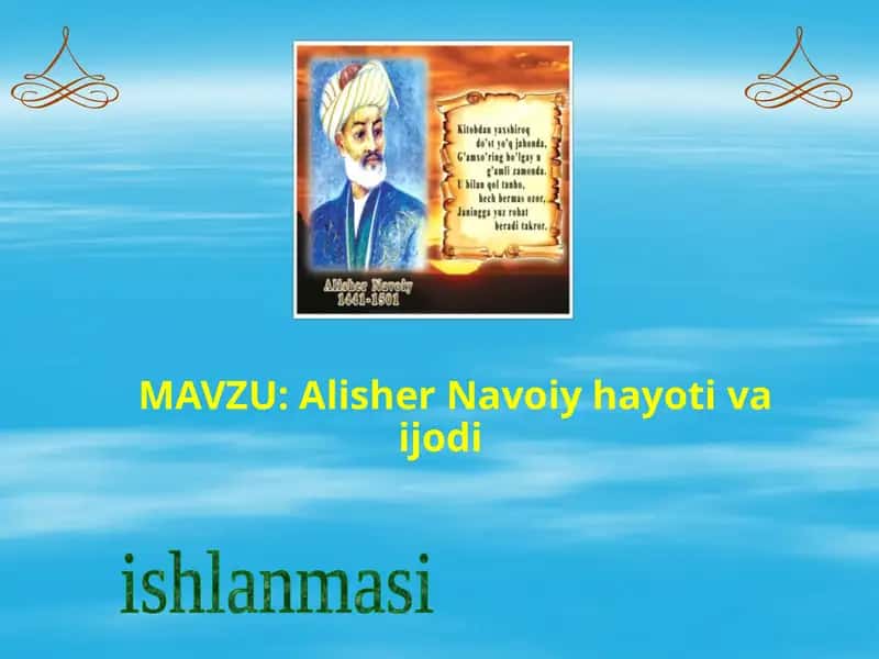 Alisher Navoiy hayoti va ijodi 1