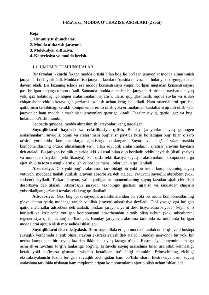 MODDA O‘TKAZISH ASOSLARI 1