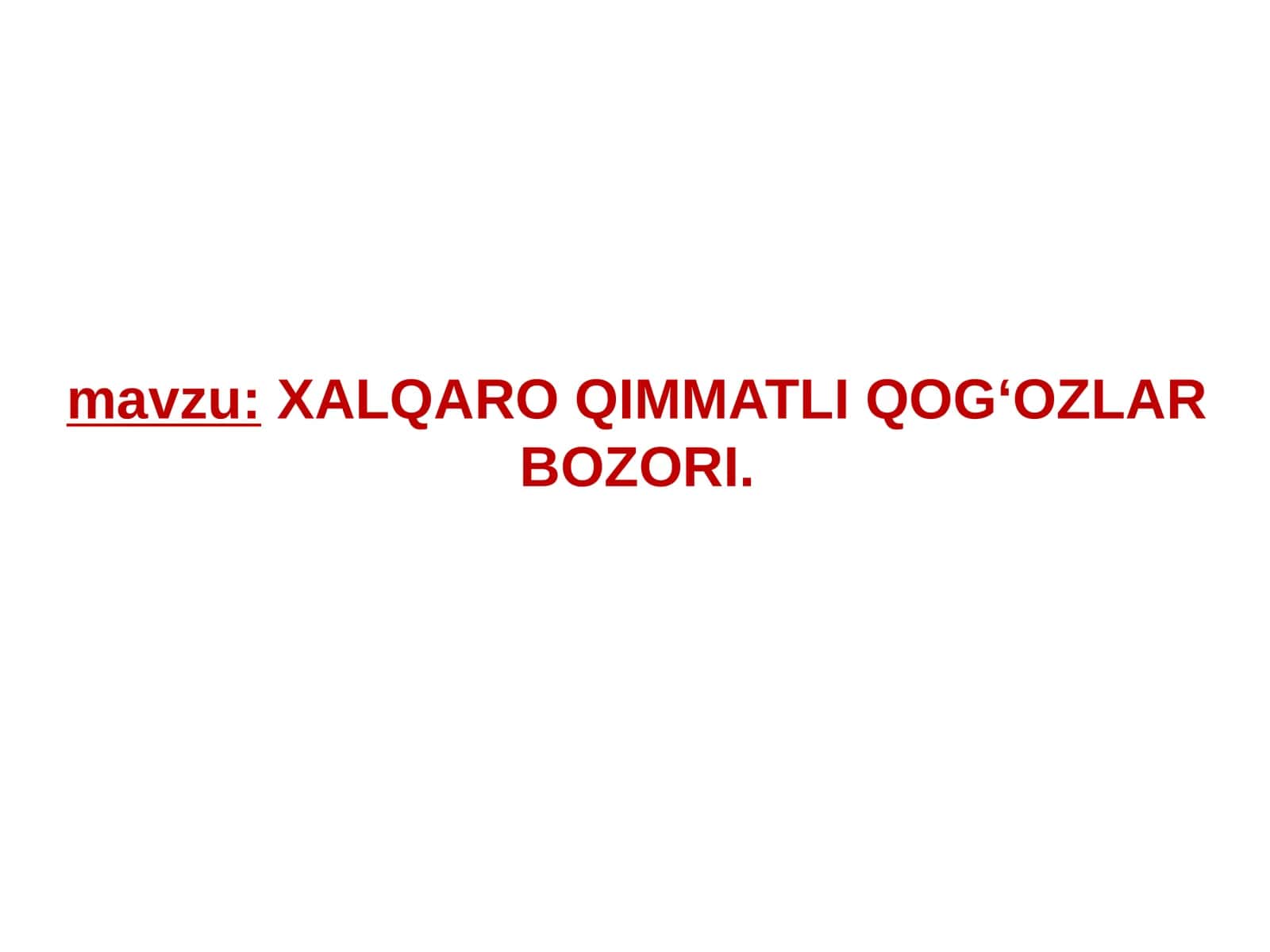 XALQARO QIMMATLI QOG‘OZLAR BOZORI 1