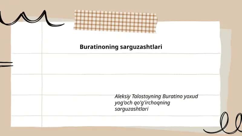 Buratinoning sarguzashtlari 1
