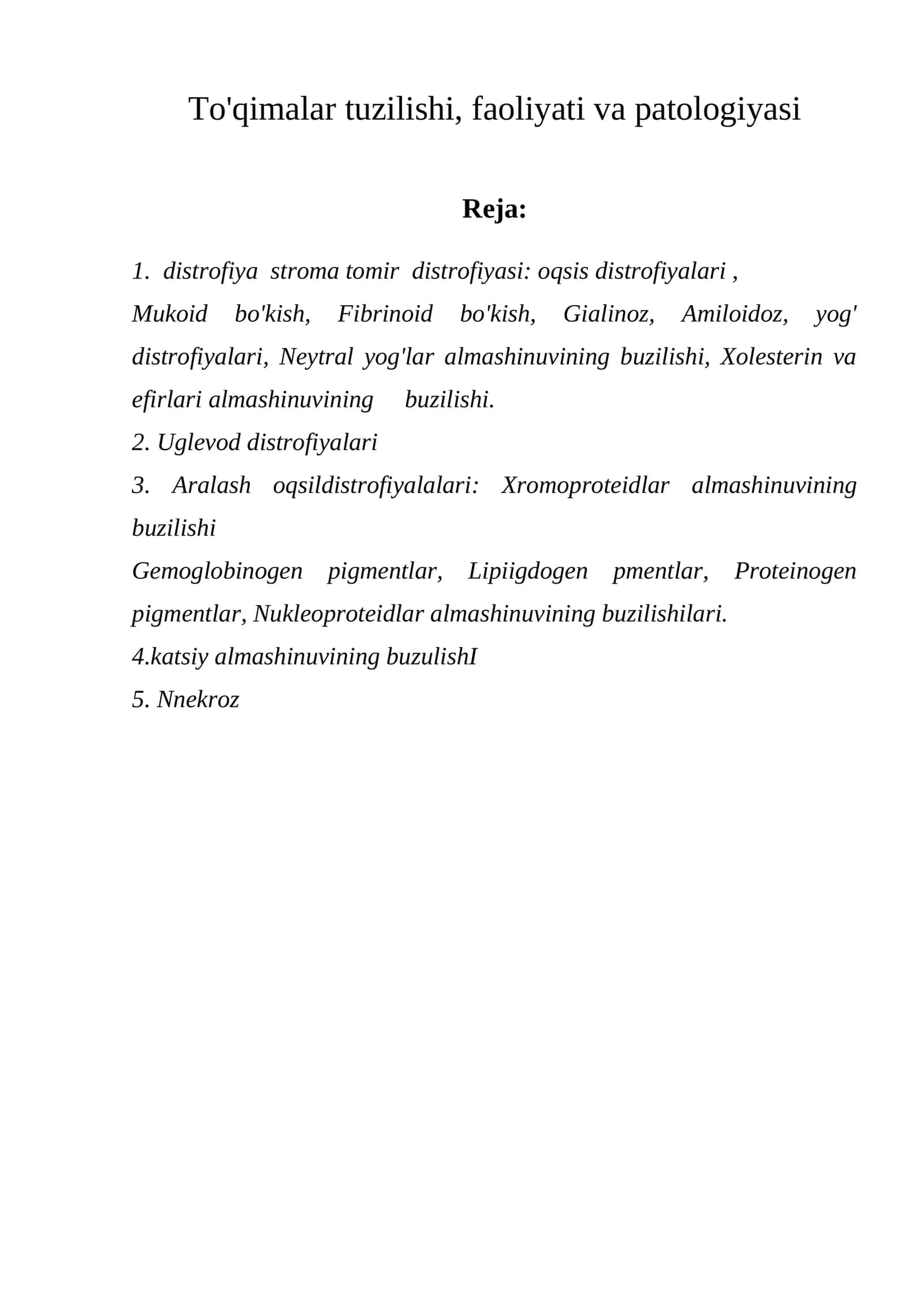 To'qimalar tuzilishi, faoliyati va patologiyasi.doc 1