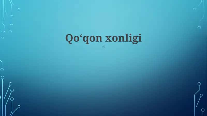 Qoʻqon xonligi 1