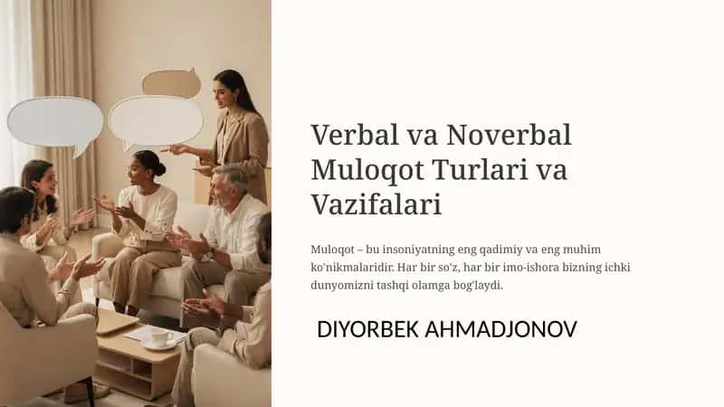 Verbal va Noverbal Muloqot Turlari va Vazifalari 1