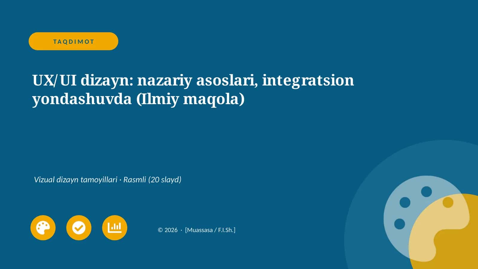 UX/UI dizayn: nazariy asoslari, integratsion yondashuvda (Ilmiy maqola) 1