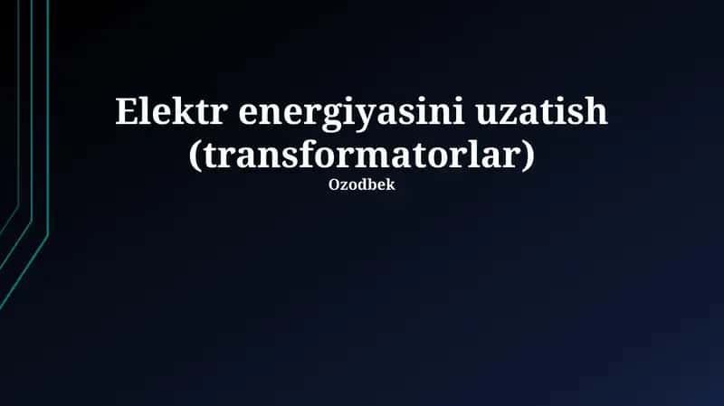 Transformatorlar 1