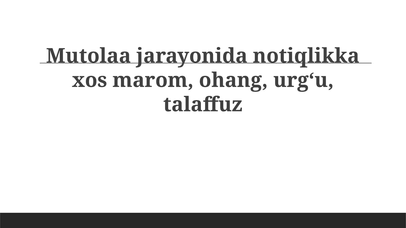 Nutq va talaffuzning fonetik qoidalar va amaliyoti 1
