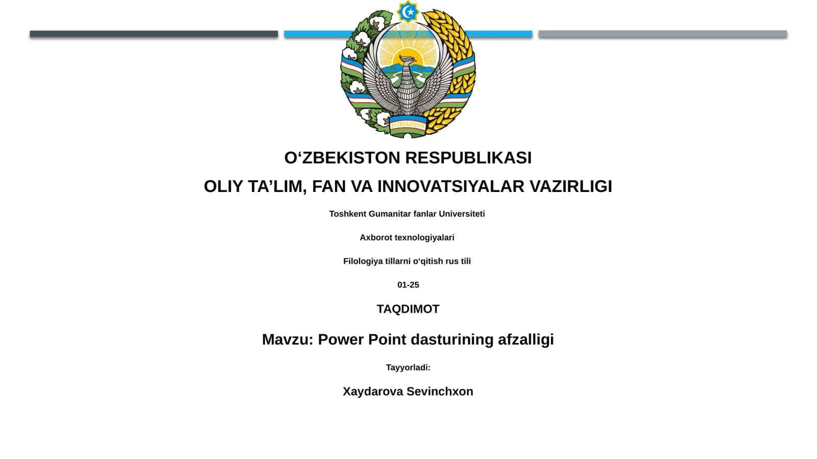 Power Point dasturining afzalligi 1