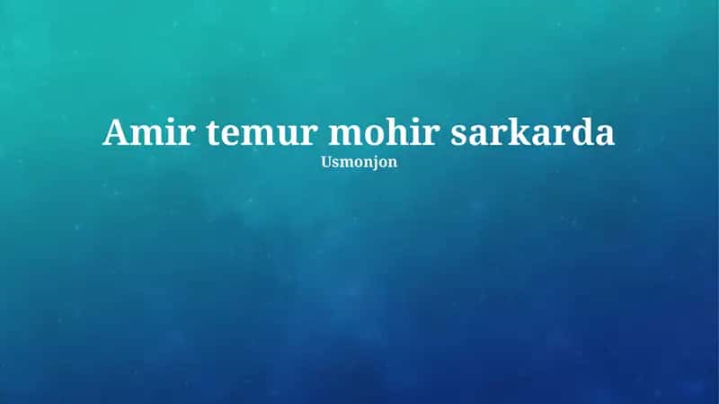 Amir Temur Harbiy Strategiyasi 1