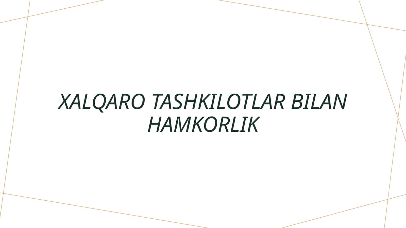 Xalqaro tashkilotlar bilan hamkorlik 1