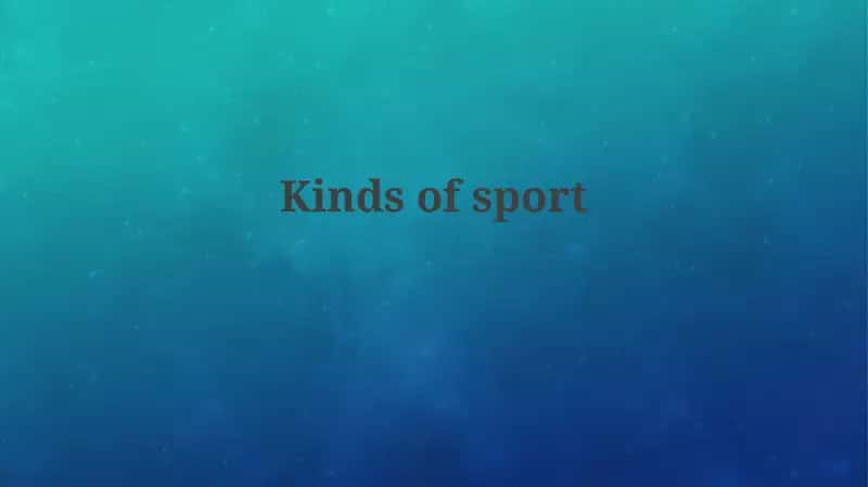 Classifying Sports: A Comprehensive Overview 1