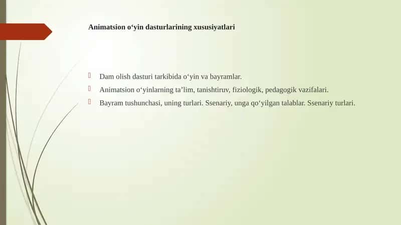 Animatsion o‘yin dasturlarining xususiyatlari 1