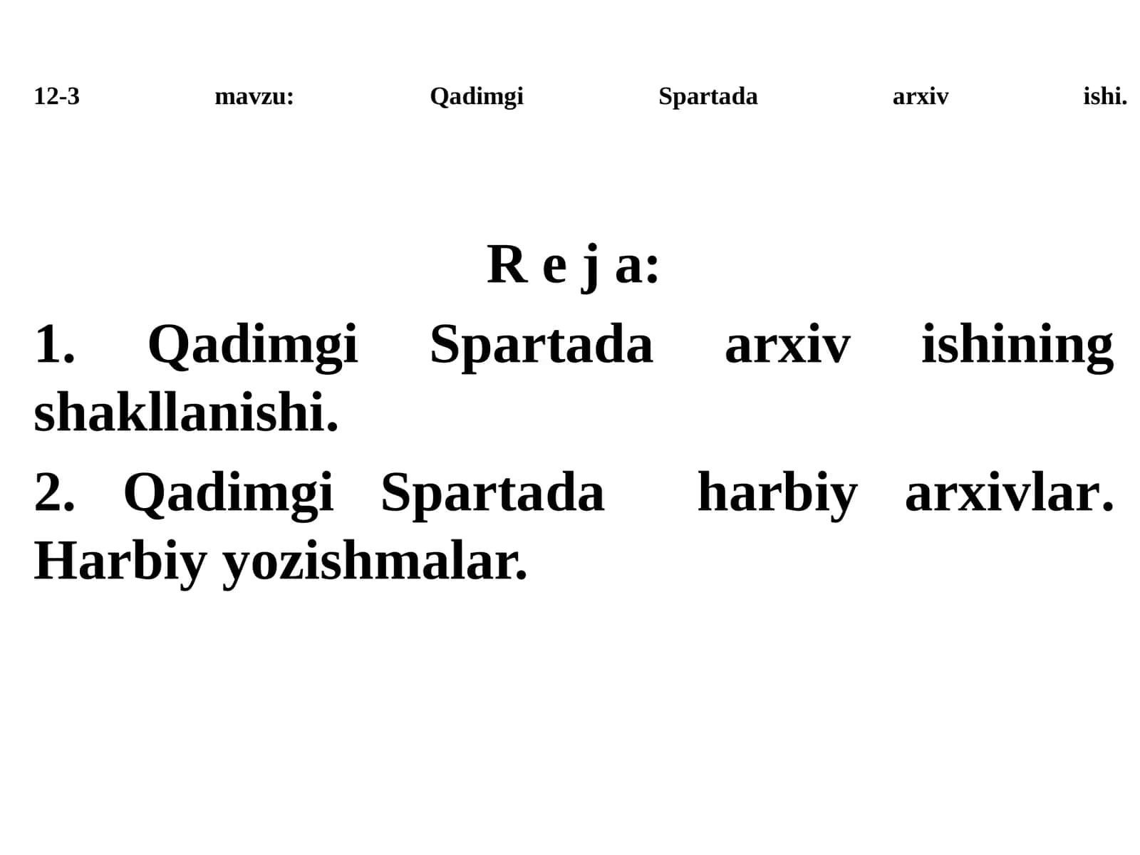 12-3mavzu:Qadimgi Spartada arxiv ishi 1