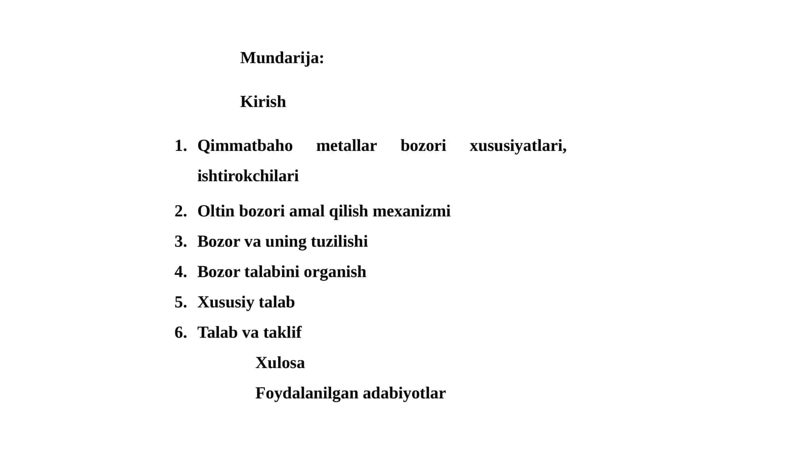 Qimmatbahometallar bozori xususiyatlari va vazifalari 1