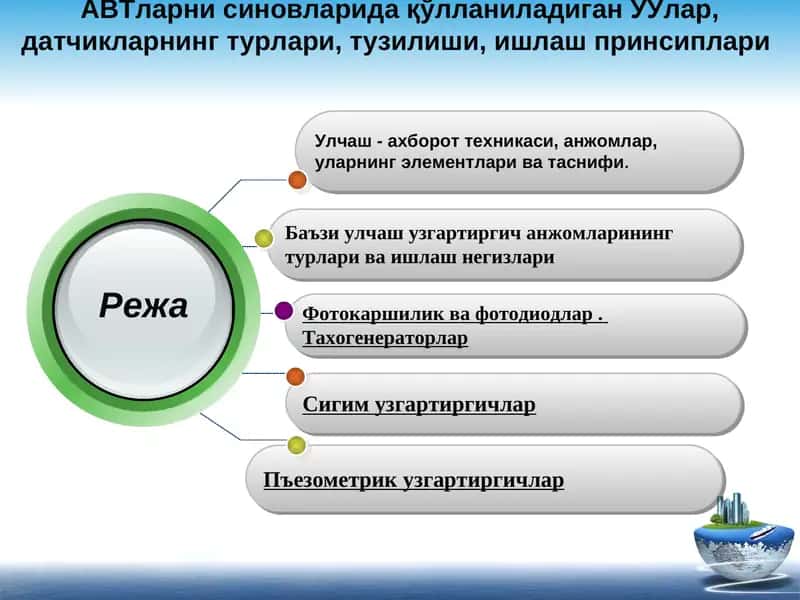 Улчаш - ахборот техникаси, анжомлар, уларнинг элементлари ва таснифи 1
