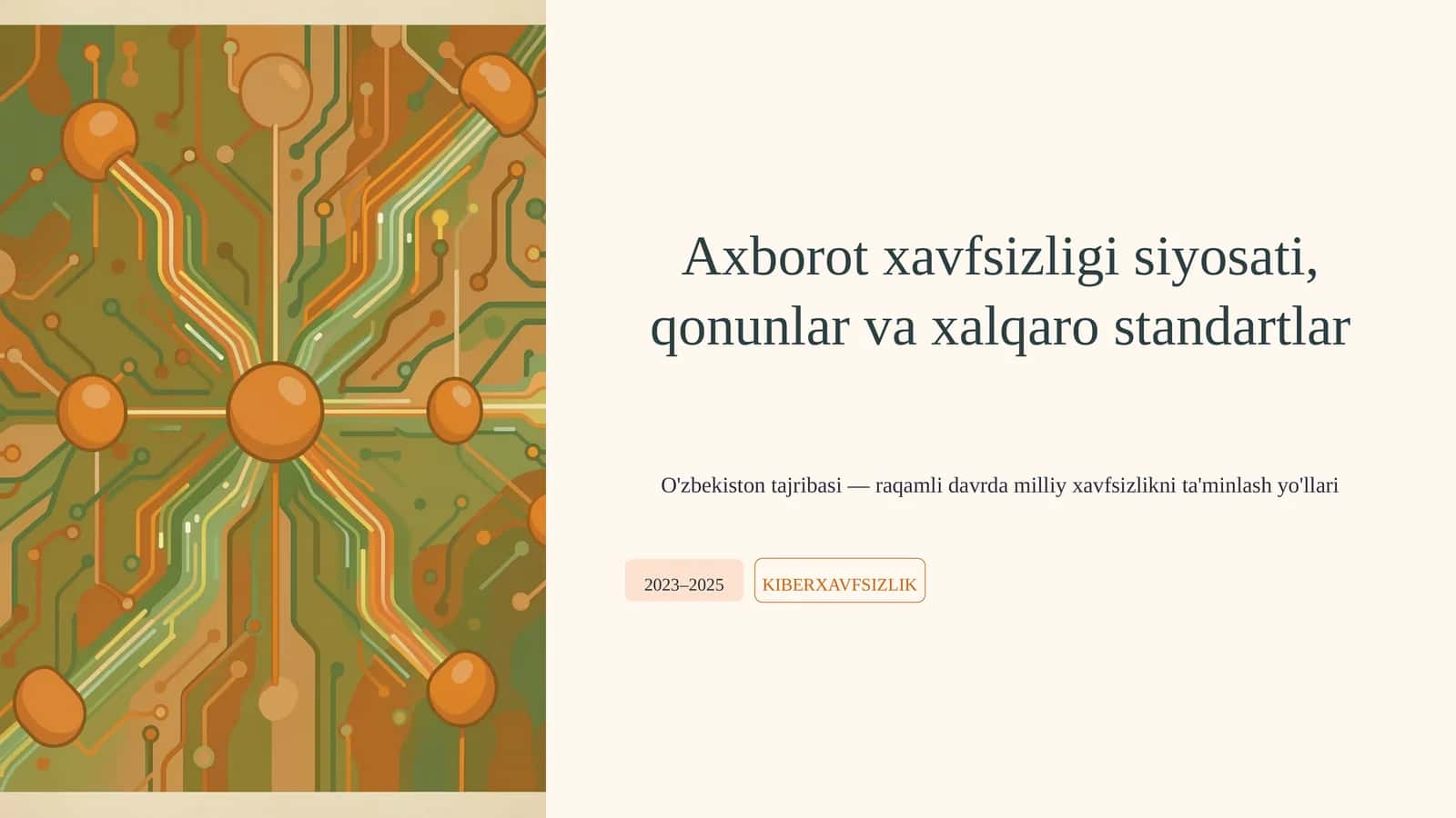 Axborot xavfsizligi siyosati, qonunlar va xalqaro standartlar 1