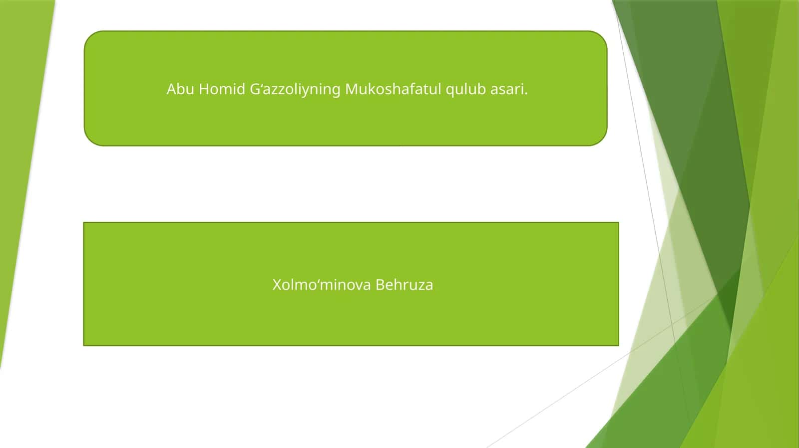 Abu Homid G‘azzoliyning Mukoshafatul qulub asari 1
