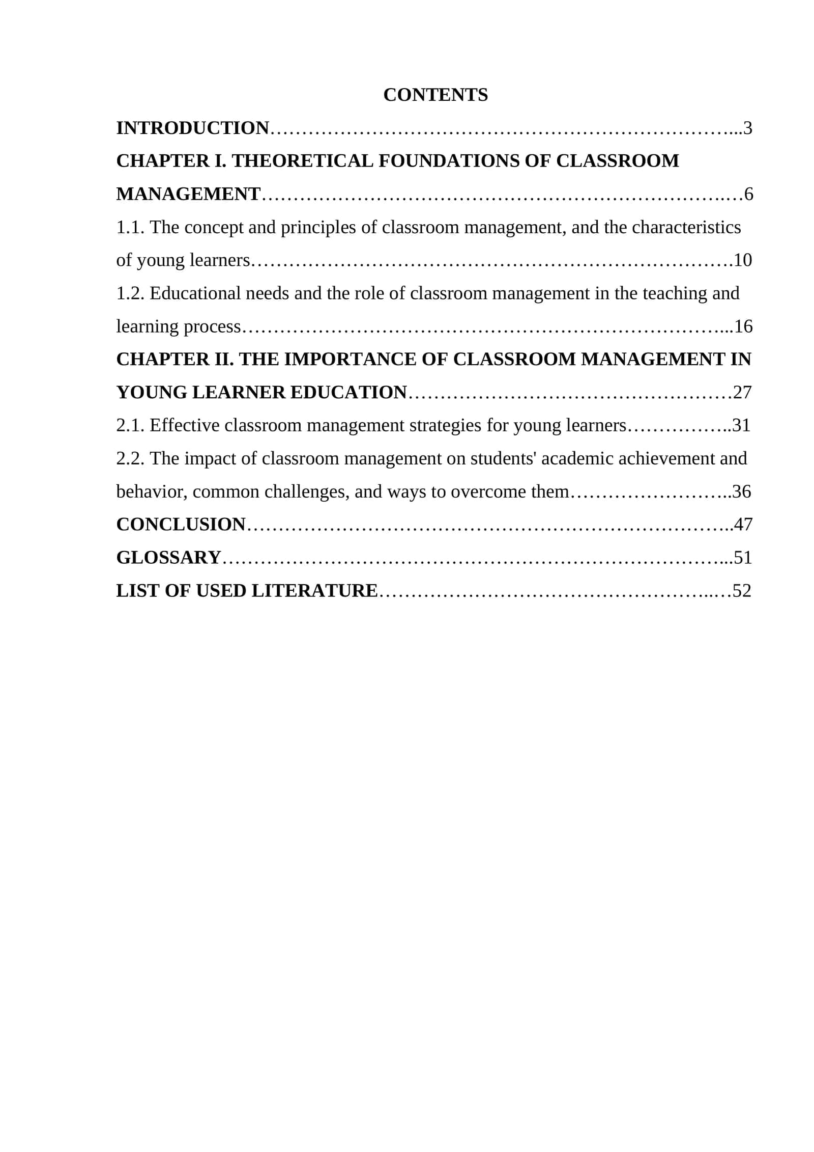 The Importance of Classroom Managment in Yozing Learner Education 1