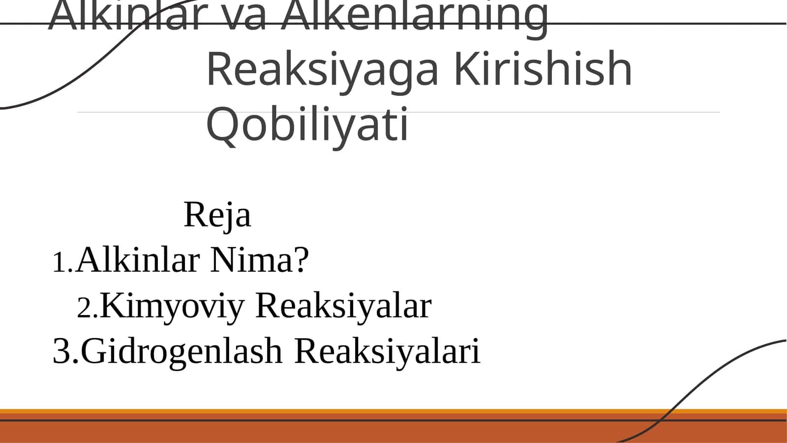 Alkinlar va Alkenlarning Reaksiyaga Kirishish Qobiliyati 1