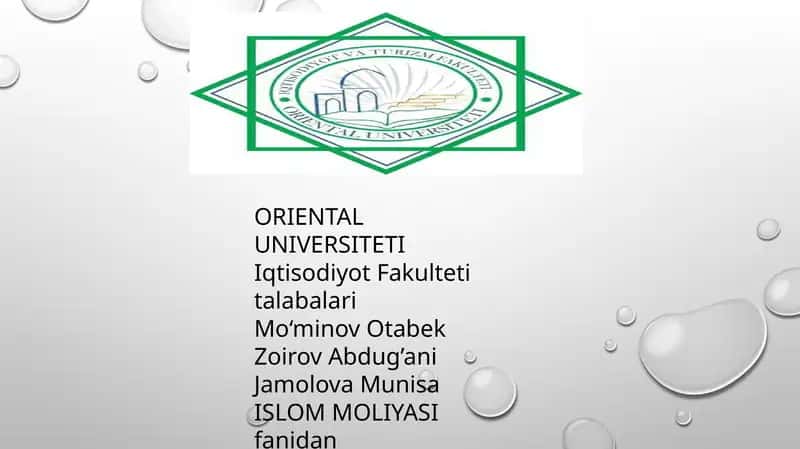 Islom Hamkorlik tashkilotida a‘zo mamlakatlarda soliq munosabatlari va amaliyoti 1