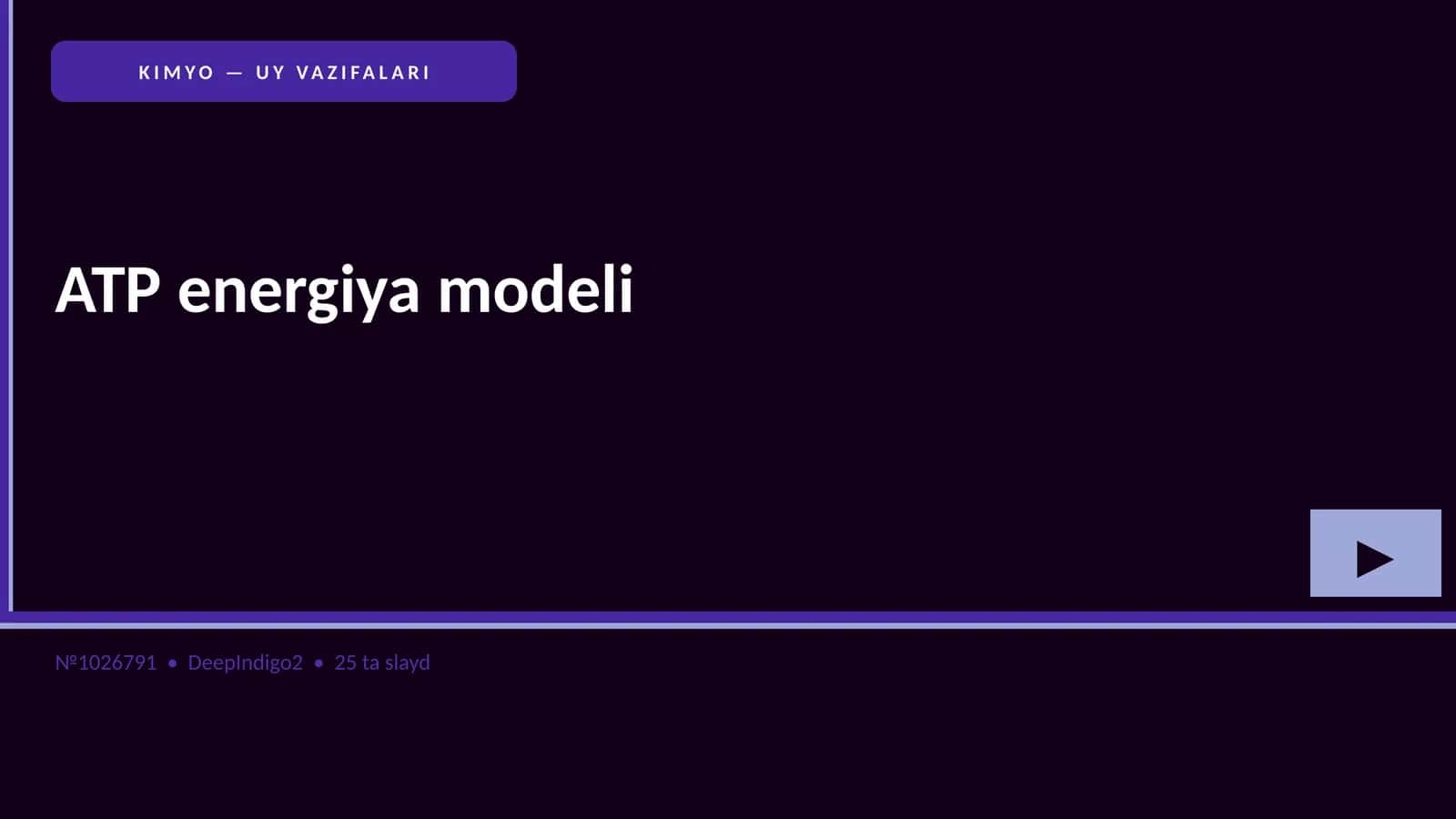 KIMYO — UY VAZIFALARI 1