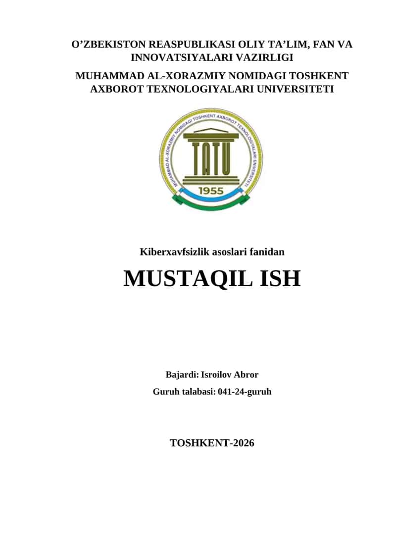 Xorijiy davlatlarning elektron raqamli imzo algoritmlari tahlili. 1