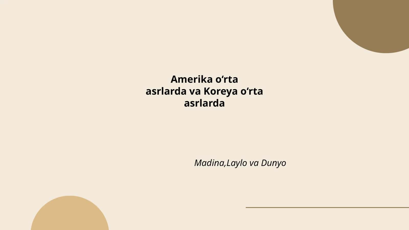 Amerika o'rtasrlarda madaniy hayot 1