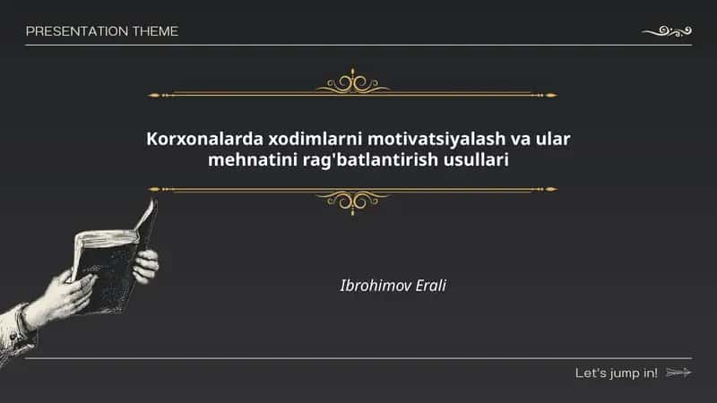 Korxonalarda xodimlarni motivatsiyalash va ular mehnatini rag'batlantirish usullari 1