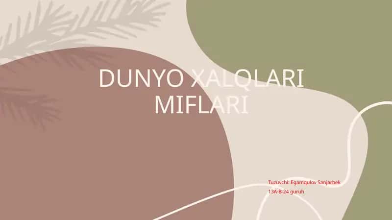 DUNYO XALQLARI MIFLARI 1