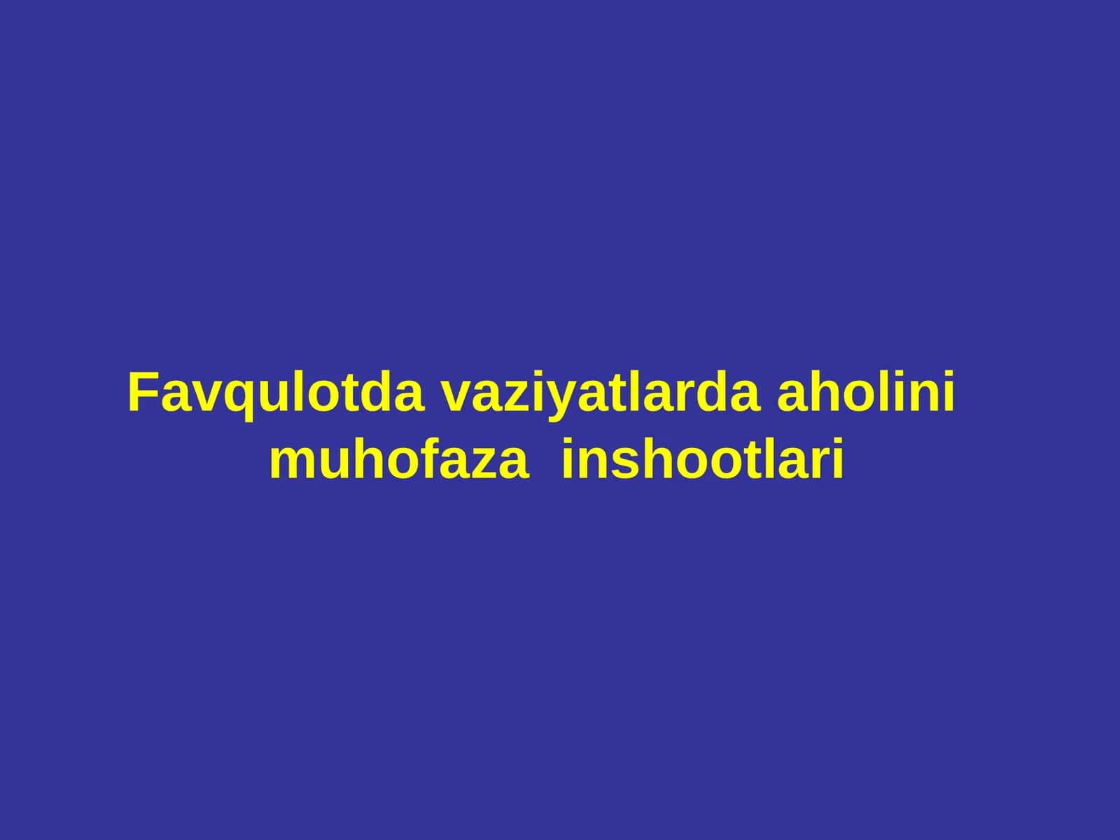 Favqulotda vaziyatlardaaholinimuhofaza inshootlari 1