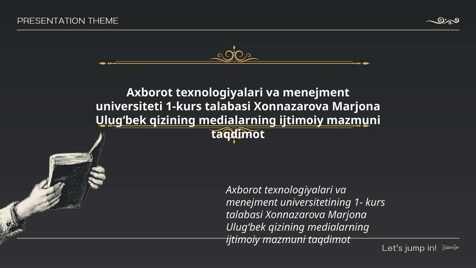 medialarning ijtimoiy mazmuni taqdimot 1