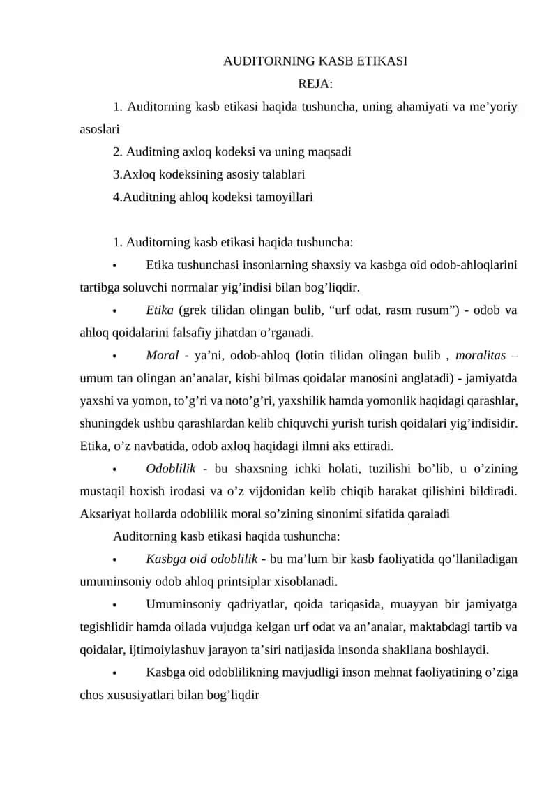 AUDITORNING KASB ETIKASI 1