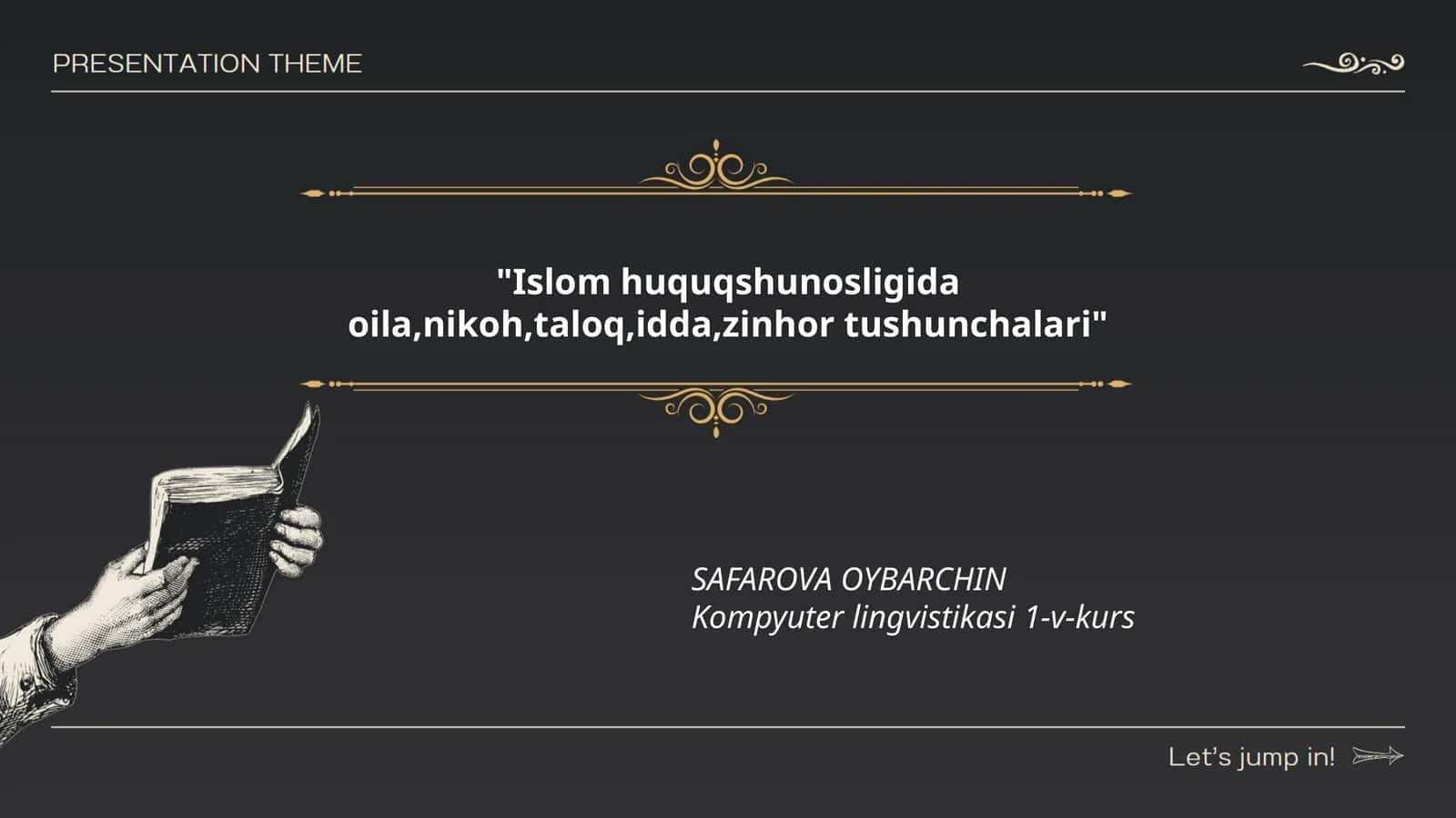 Islom huquqshunosligida oila,nikoh,taloq,idda,zinhor tushunchalari 1