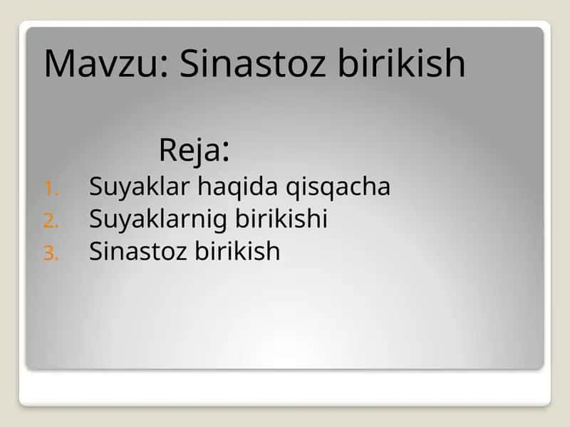 Sinastoz birikish 1