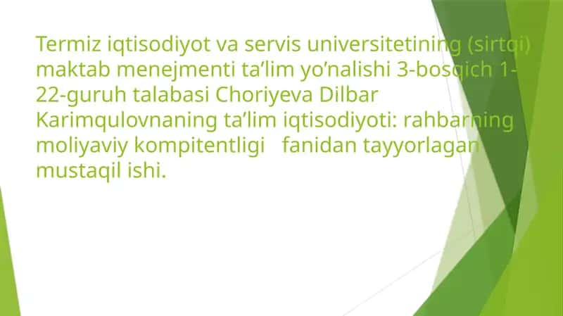 Ta'limni kredirlashning mohiyati va ahamiyati 1