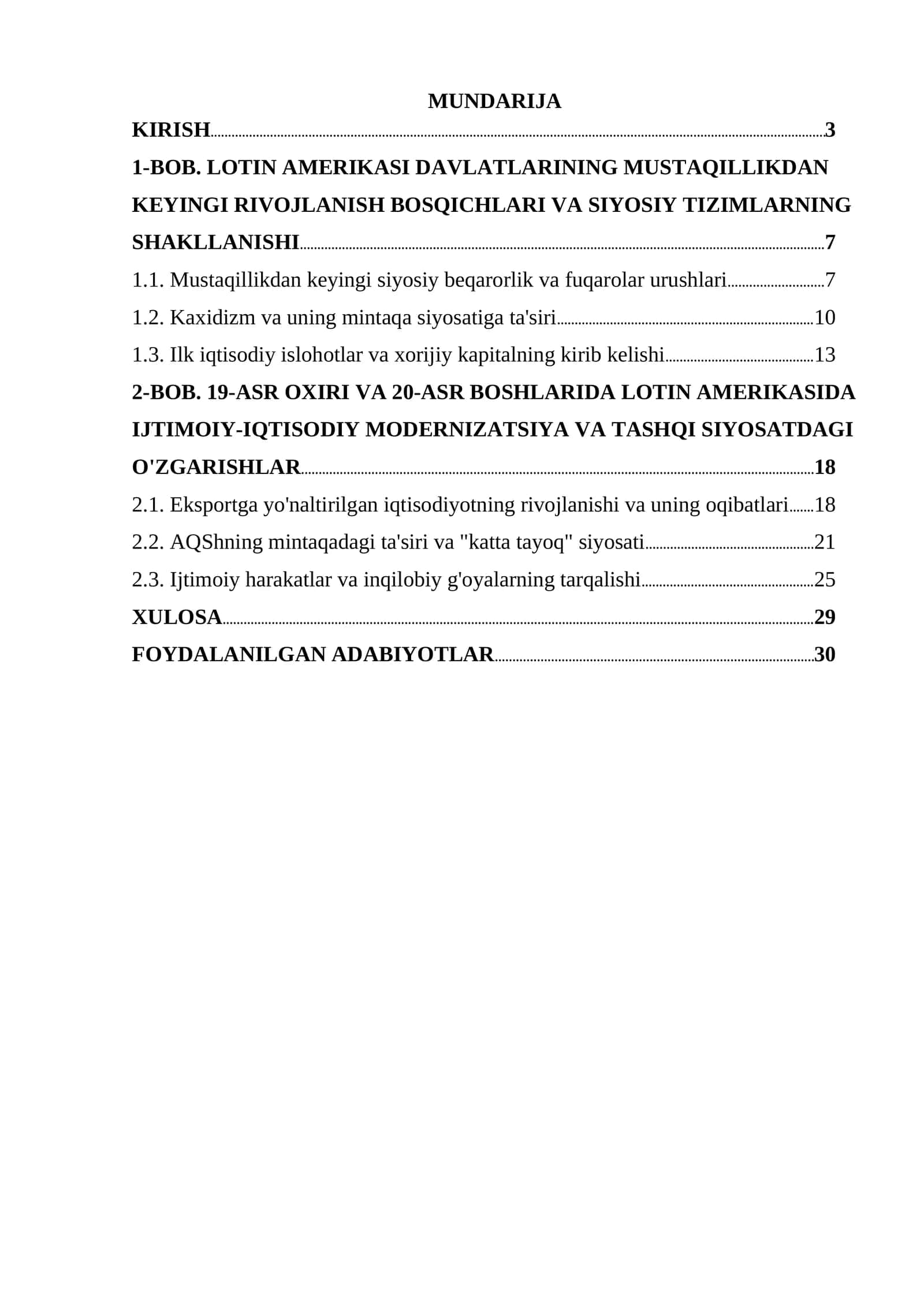 LOTIN AMERIKASI DAVLATLARINING MUSTAQILLIKDAN KEYINGI RIVOJLANISH BOSQICHLARI VA SIYOSIY TIZIMLARNING SHAKLLANISHI 1