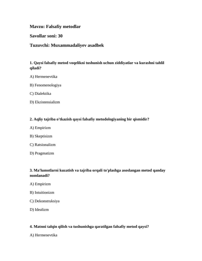 Falsafiy metodlar 1