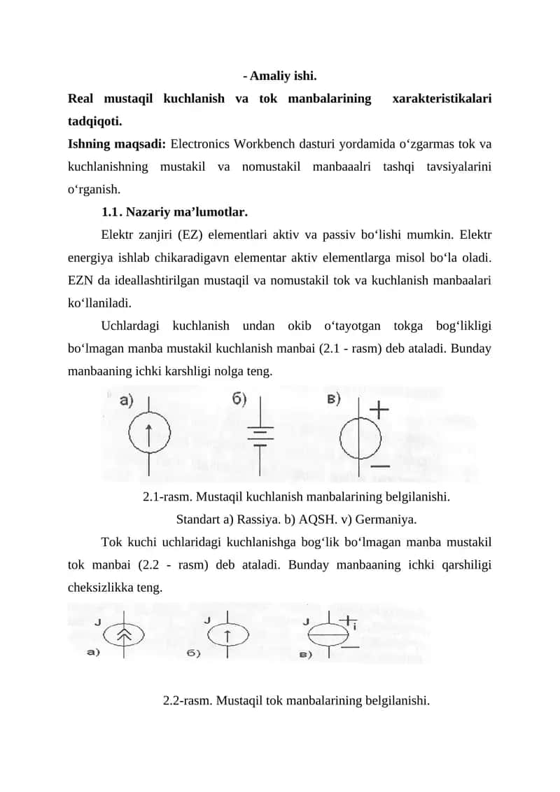 Electronics Workbench dasturi 1