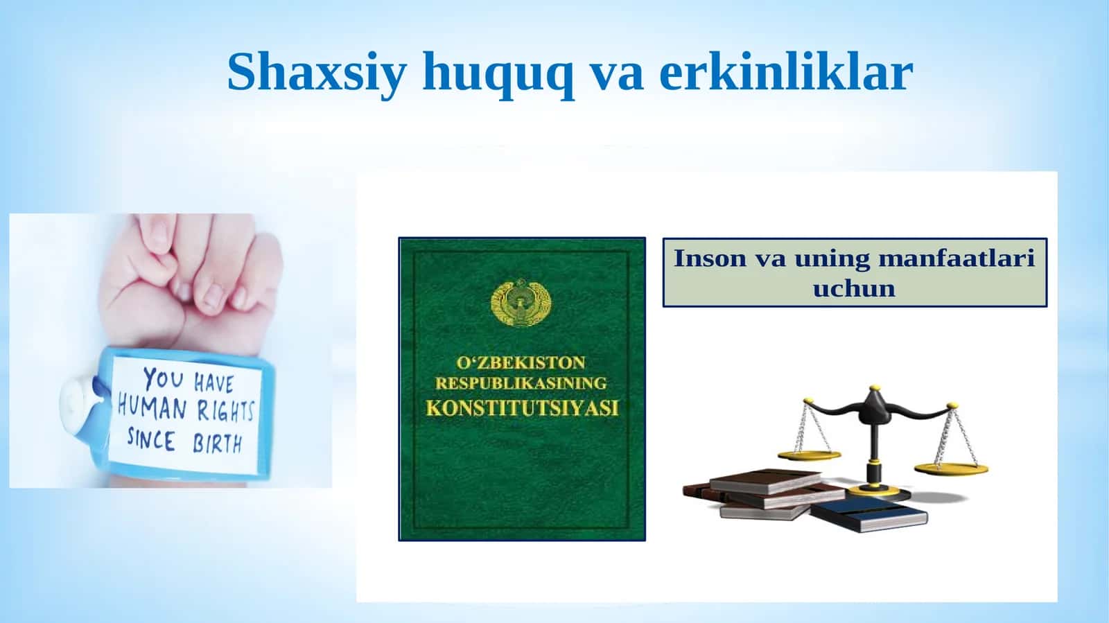 Shaxsiy huquq va erkinliklar 1