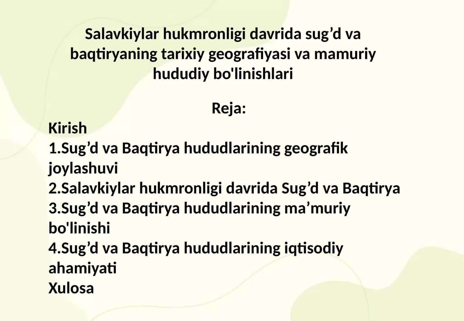 Salavkiylar hukmronligi davrida sug’d va baqtiryaning tarixiy geografiyasi va mamuriy hududiy bo'linishlari 1