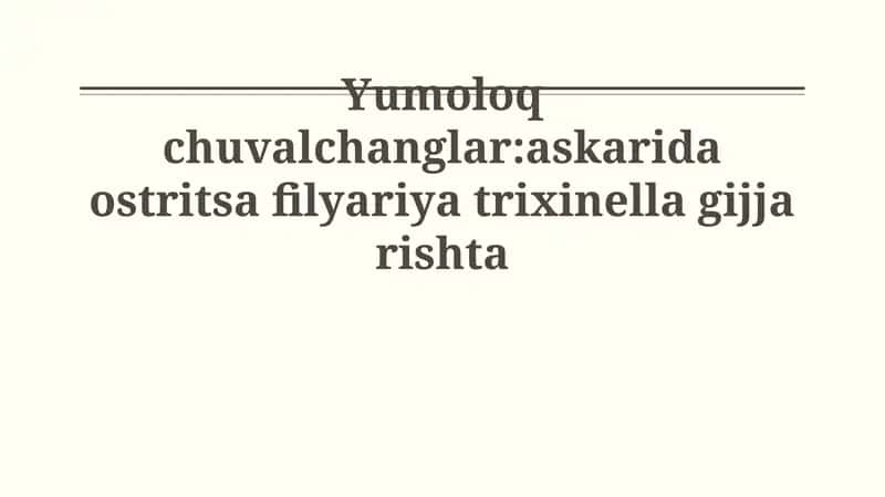 Yumaloq chuvalchanglar 1