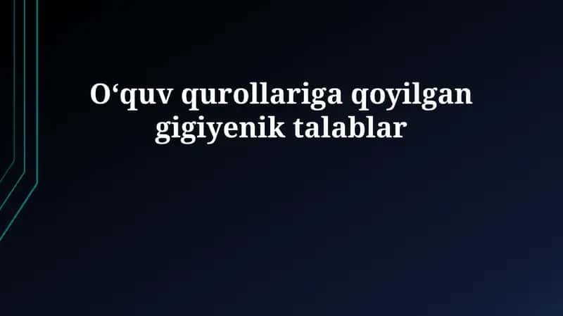 Gigiyenik talablar 1