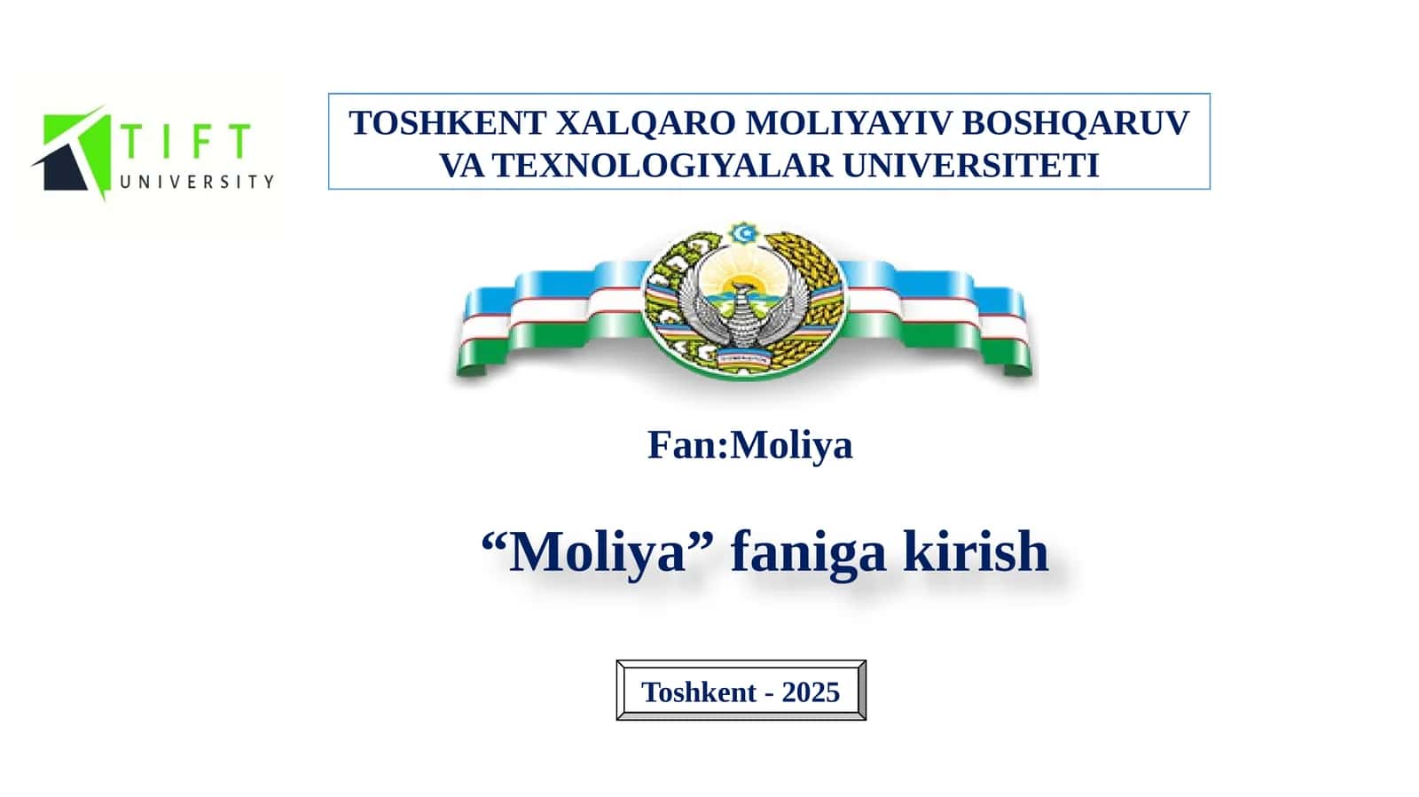 “Moliya”fanigakirish 1