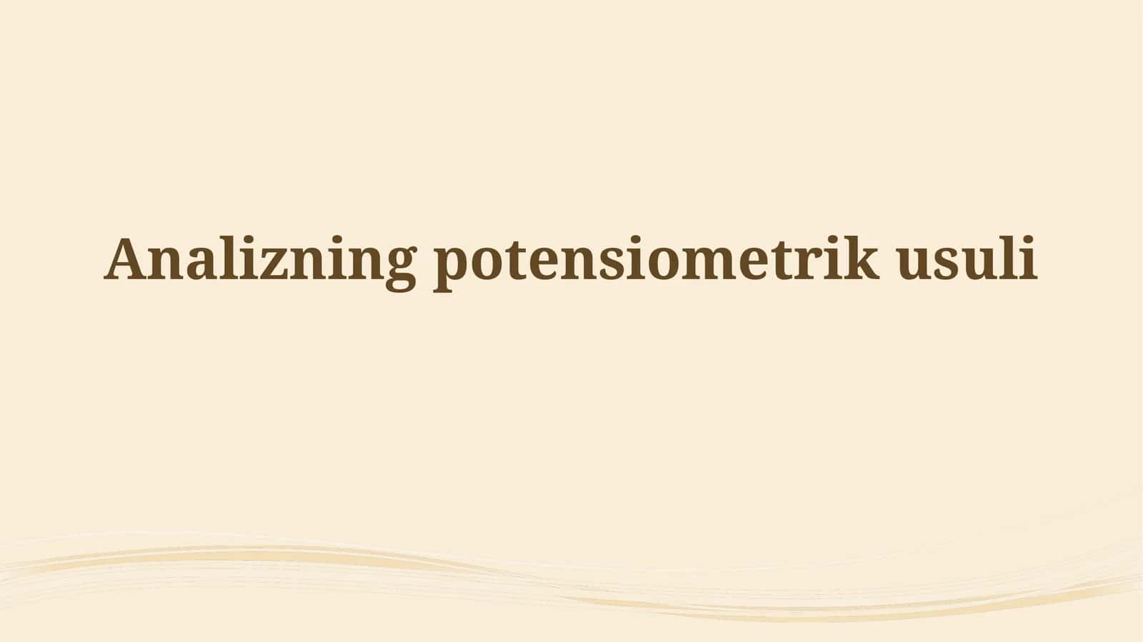 Ion-selektiv Elektrodlari 1