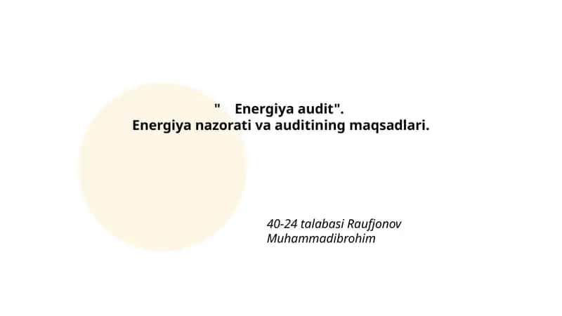 Energiya audit 1