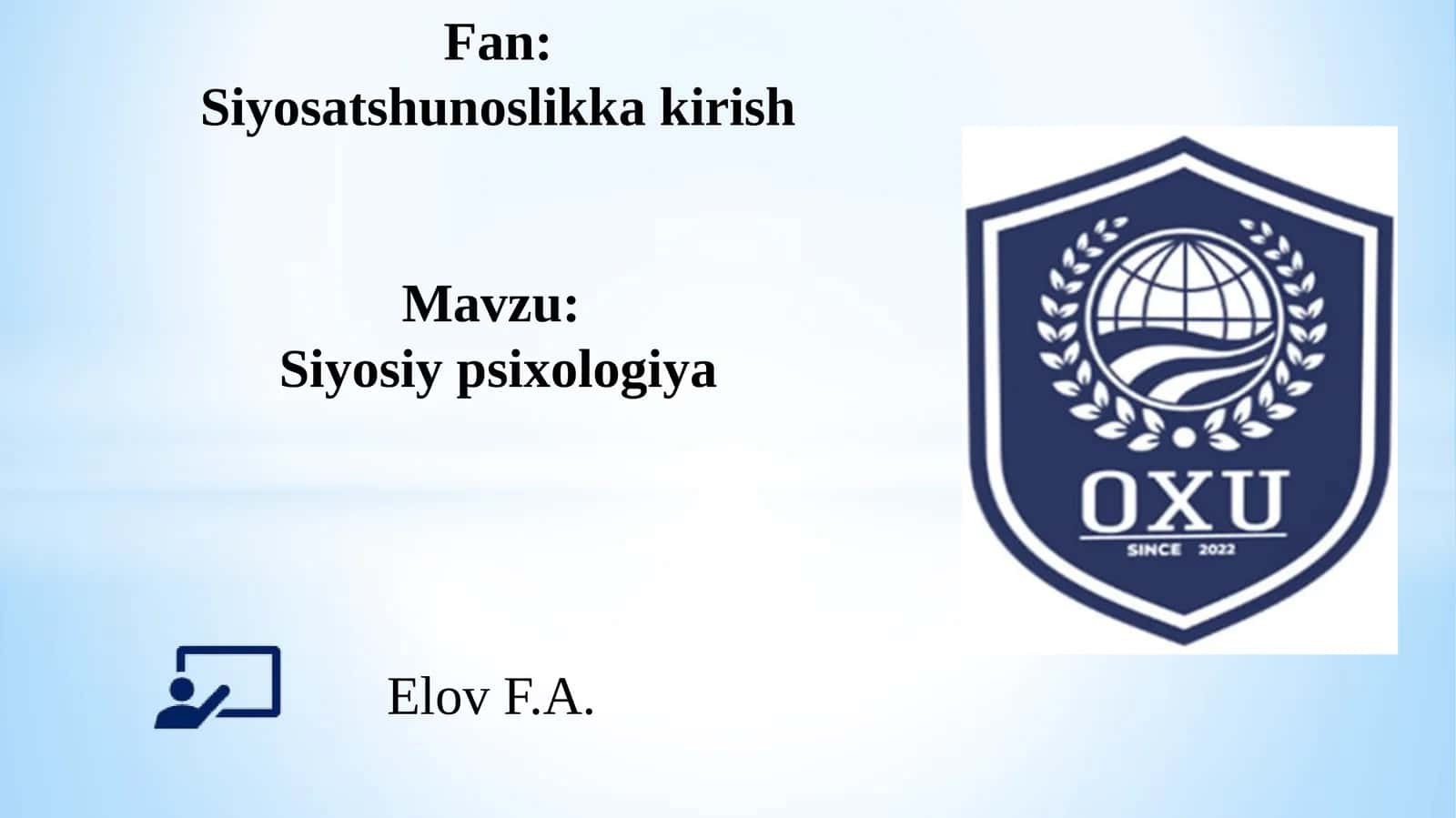 Siyosiy psixologiya 1