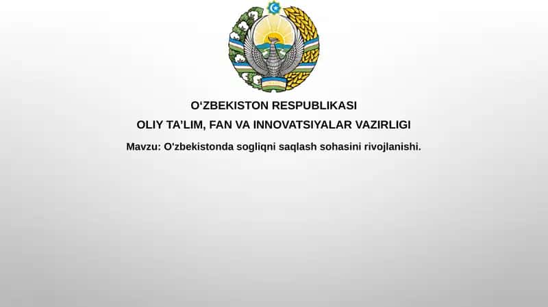 O'zbekistonda sog'liqni saqlash sohasining rivojlanishi 1