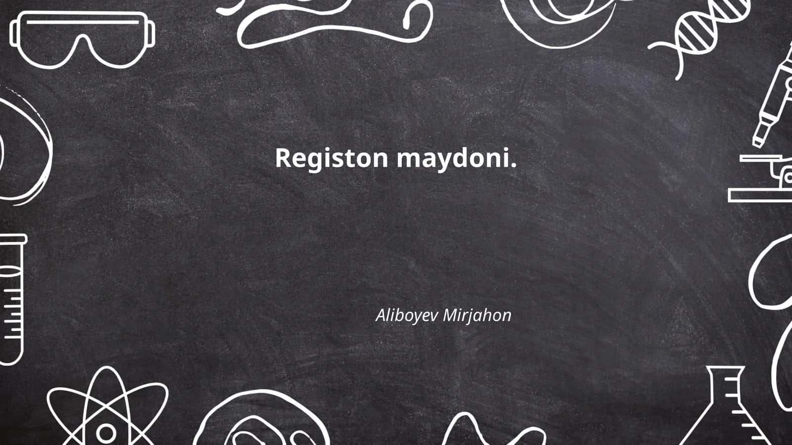 Registon maydoni 1