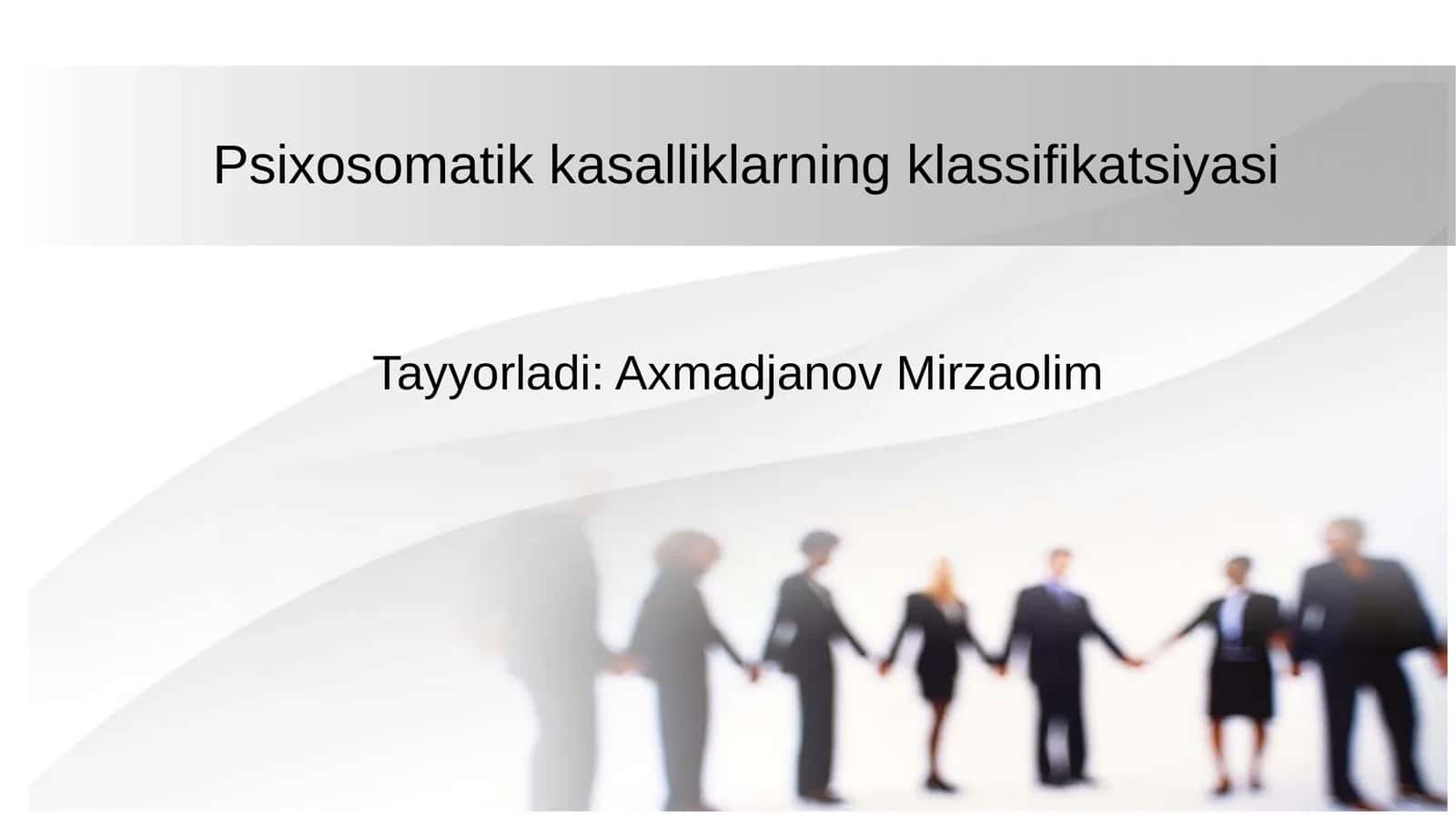 Psixosomatik kasalliklarning klassifikatsiyasi 1