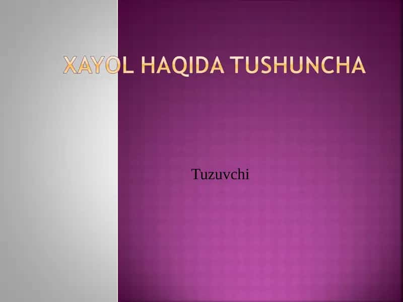 hayol haqida tushuncha 1