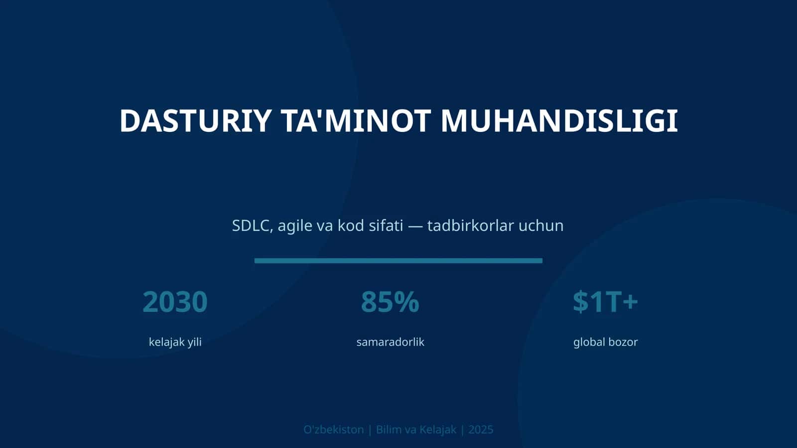 Dasturiy ta'minot muhandisligi 1